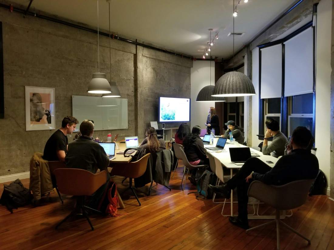 Engineering team working together